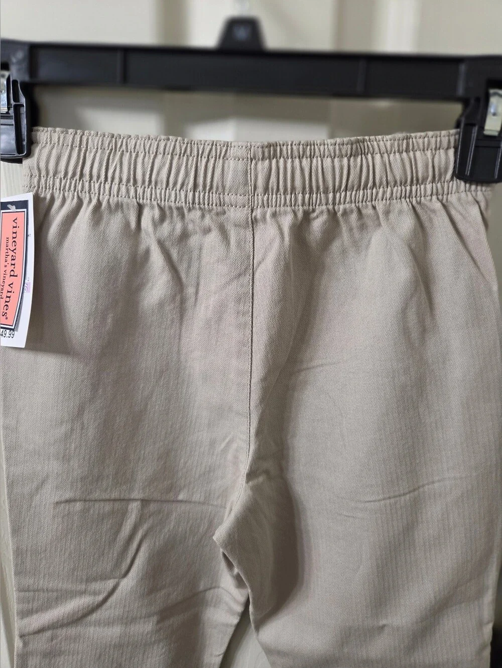 NWT Vineyard Vines OUTLET Boys Pull On Herringbone Chino Pant Taupe Color Size 6